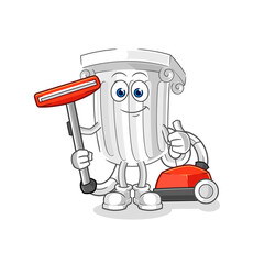 roman pillar clean with a vacuum . character vector