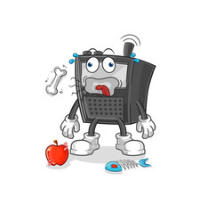 walkie talkie burp mascot. cartoon vector