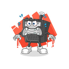 walkie talkie monster vector. cartoon character