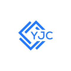 YJC technology letter logo design on white  background. YJC creative initials technology letter logo concept. YJC technology letter design.
