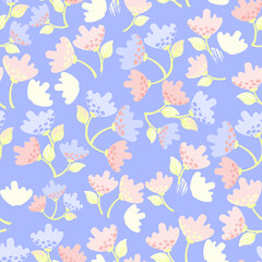 seamless pastel tiny flowers pattern background , greeting card or fabric