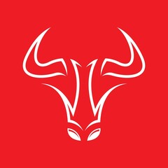 Bull logo template vector icon design