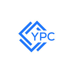 YPC technology letter logo design on white  background. YPC creative initials technology letter logo concept. YPC technology letter design.
