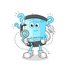 blender searching illustration. character vector