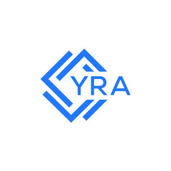 YRA Flat accounting logo design on white  background. YRA creative initials Growth graph letter logo concept. YRA business finance logo design.