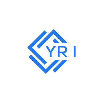 YRI Flat accounting logo design on white  background. YRI creative initials Growth graph letter logo concept. YRI business finance logo design.