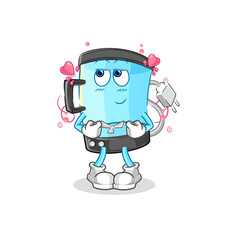 blender shy vector. cartoon character