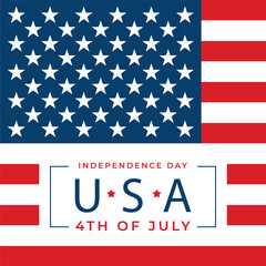 Happy Independence Day of USA for festive National Anniversary of USA on July 4