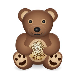 Teddy bear with quail egg