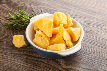Pieces of delicous parmesan cheese
