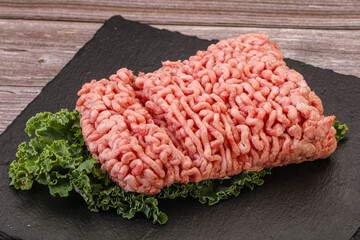 Raw pork minced meat for cooking