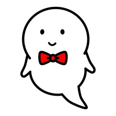 お化け　かわいい　蝶ネクタイ　ハロウィーン