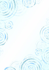 夏らしい和風の水彩波紋背景