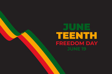 Juneteenth African-American Freedom Independence Day. Freedom or Emancipation day. Design for Banner, Background and others. Vector illustration