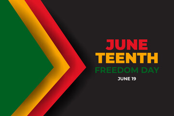 Juneteenth African-American Freedom Independence Day. Freedom or Emancipation day. Design for Banner, Background and others. Vector illustration