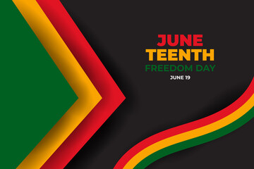 Juneteenth African-American Freedom Independence Day. Freedom or Emancipation day. Design for Banner, Background and others. Vector illustration