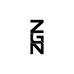 zgn letter original monogram logo design