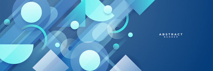 Blue abstract banner background