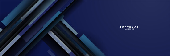 Obraz premium Dark blue abstract banner background