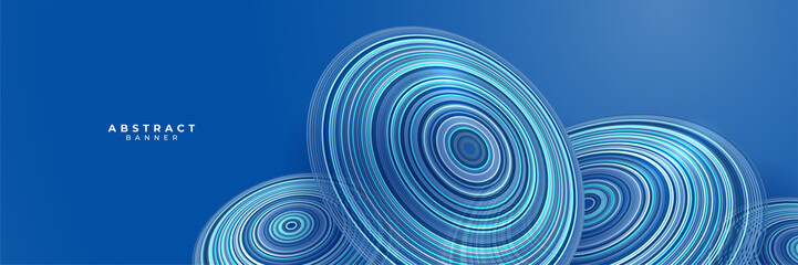 Blue abstract banner background