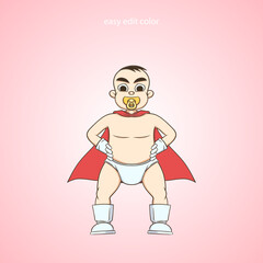 Super baby cute vector