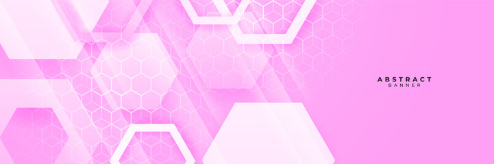 Pink abstract banner background