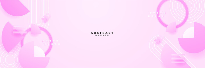 Pink abstract banner background