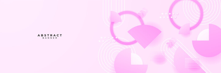 Pink abstract banner background