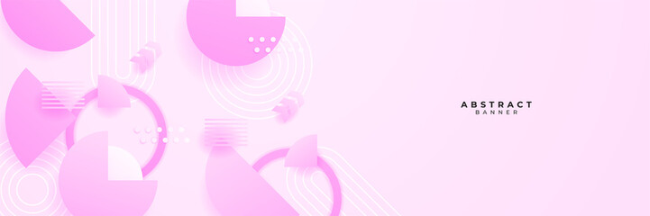 Pink abstract banner background