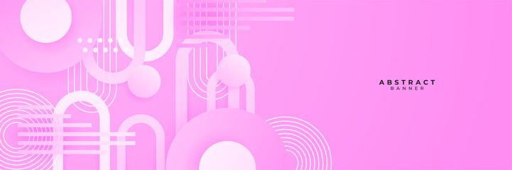 Pink abstract banner background