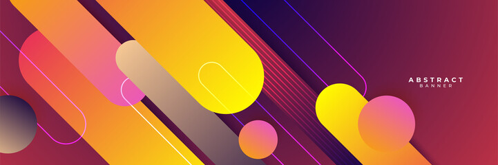 Colorful abstract banner