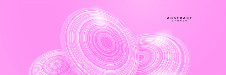 Pink abstract banner background