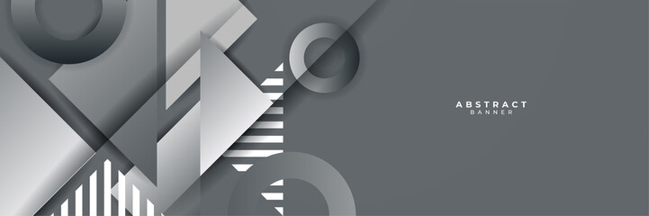 Grey gray black abstract banner background