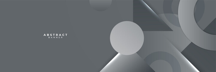 Grey gray black abstract banner background