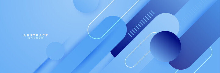 Blue abstract banner background