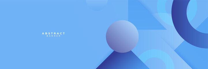 Blue abstract banner background