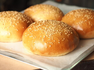 shiny milk bread rolls