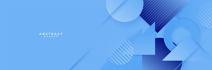 Blue abstract banner background