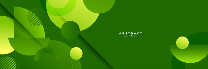 Green abstract banner background