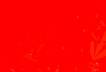 Light Red, Yellow vector backdrop with triangles, lines.