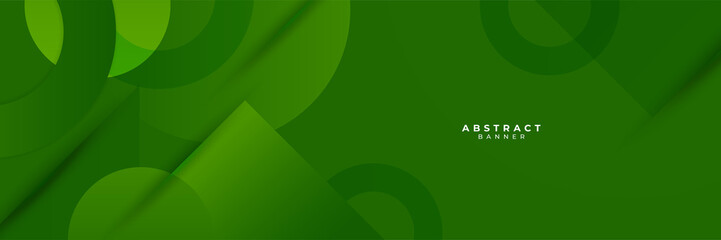 Green abstract banner background