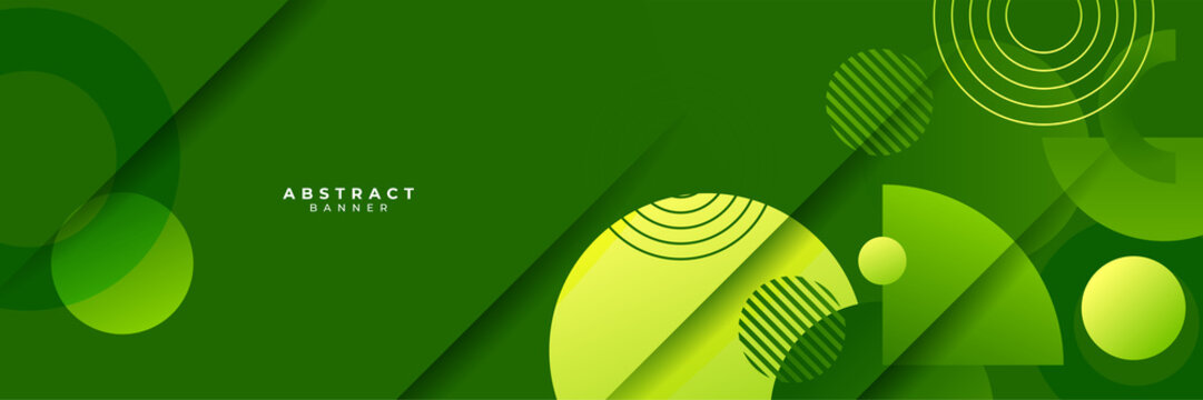 Green Abstract Banner Background