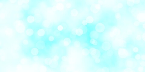 Light BLUE vector background with circles.