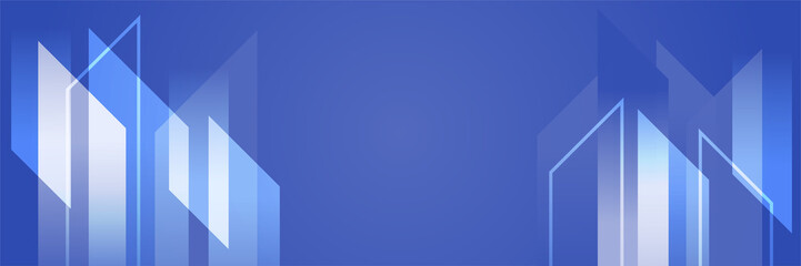 Blue abstract banner background