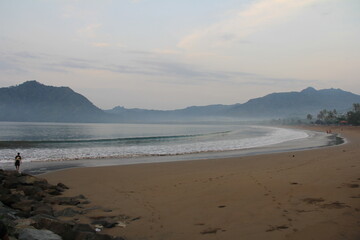 beautiful beach scenery landscape in the morning. great for nature background