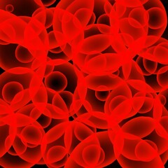 red blood cells flowing through vein