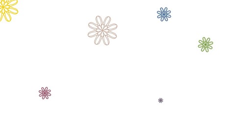 Light Multicolor vector natural layout with flowers.