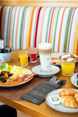 Breakfast Buffet Concept, Breakfast Time in Luxury Hotel, Brunch with Family in Restaurant
