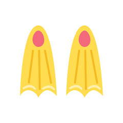 Vector illustration of flippers on white background.