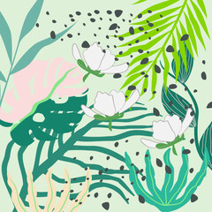 Light Green vector pattern with leaves. A vague abstract illustration with leaves. texture art for wallpaper design.
